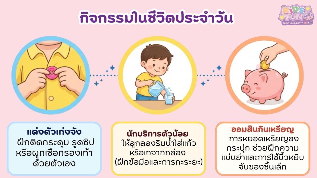 ฝึก กล้ามเนื้อมัดเล็ก ด้วยกิจวัตรประจำวัน