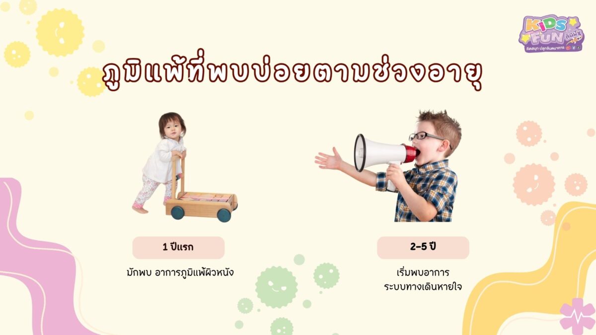 ภูมิแพ้ในเด็ก ที่พบตามช่วงอายุ