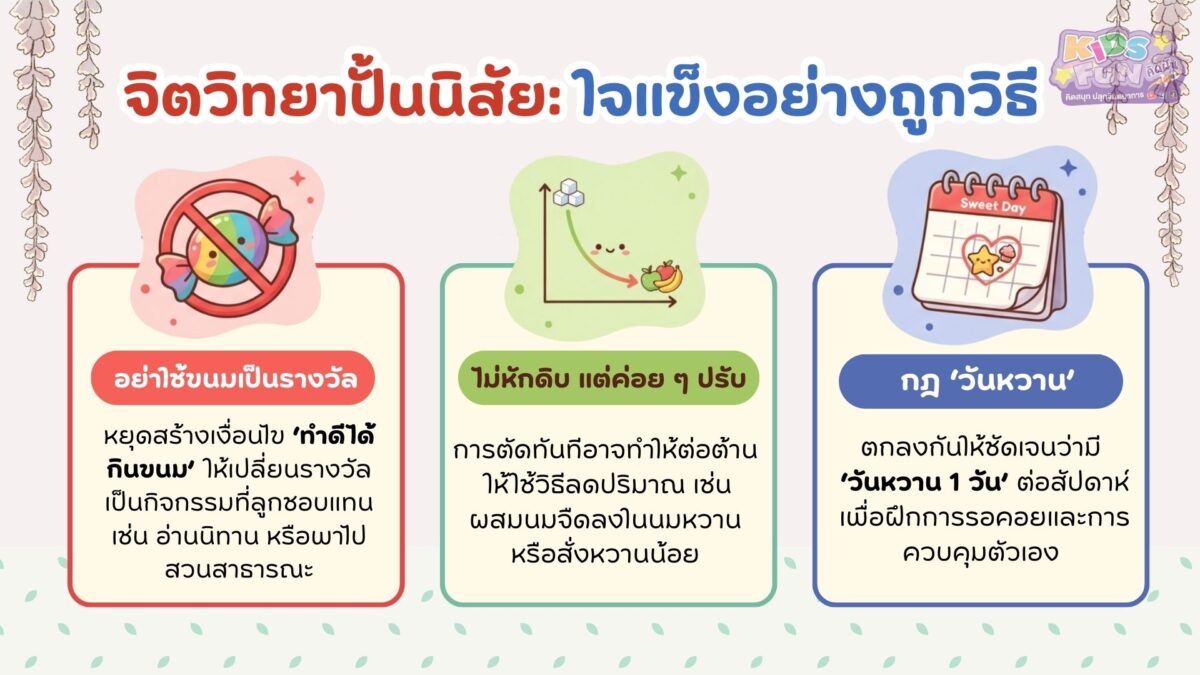 วิธีลดหวาน สำหรับ เด็กติดหวาน