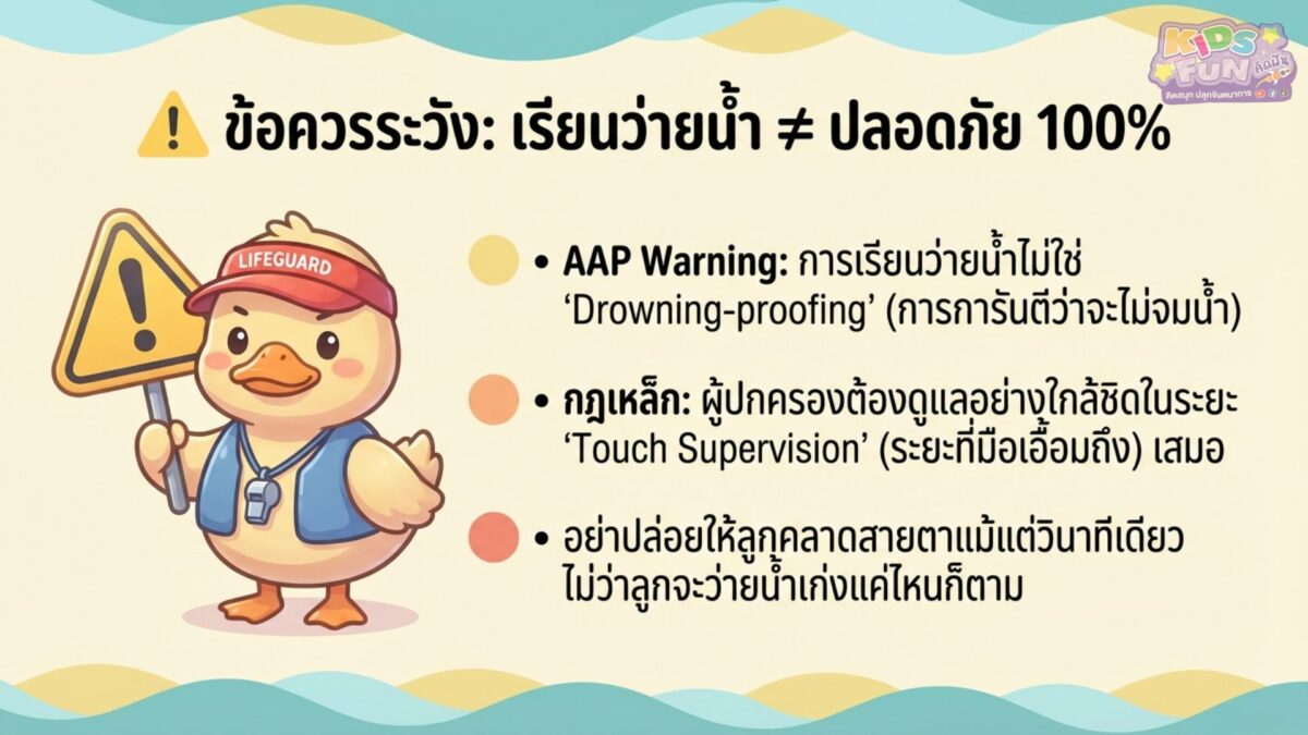 ข้อระวัง เวลาเรียนว่ายน้ำ