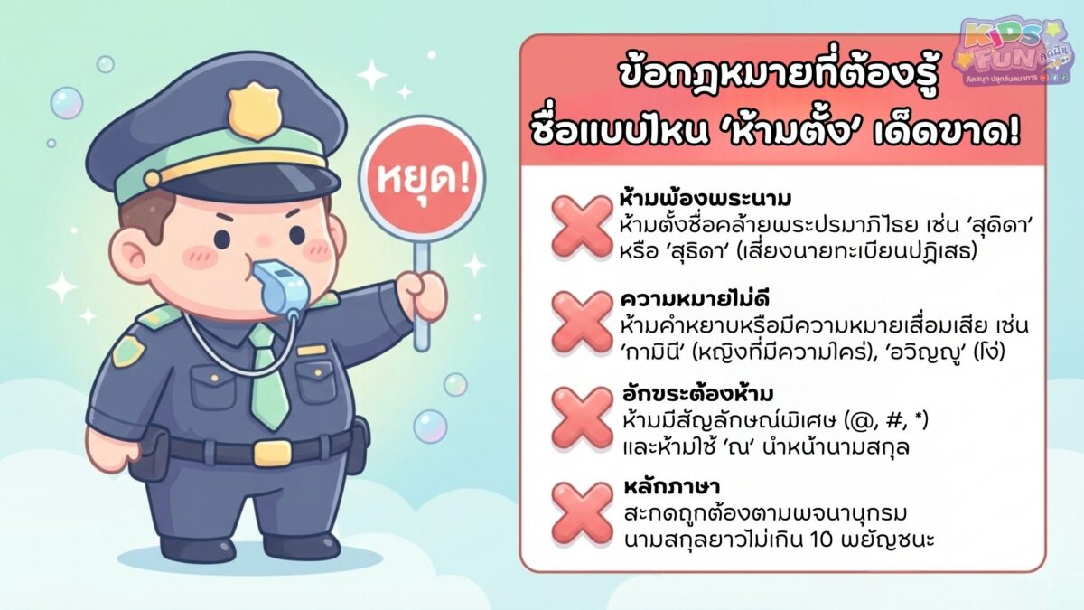 ข้อกฎหมายที่ต้องรู้ เรื่อง การตั้งชื่อมงคล แบบไหน