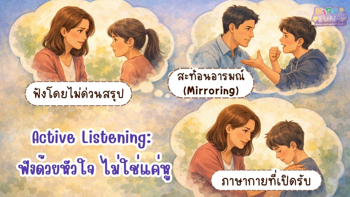 Active Listening: ฟังด้วยหัวใจ ไม่ใช่แค่หู ก็สร้าง พื้นที่ปลอดภัยให้ลูก ได้