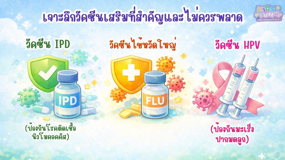 เจาะลึกวัคซีนเสริมของลูกน้อยที่สำคัญและไม่ควรพลาด