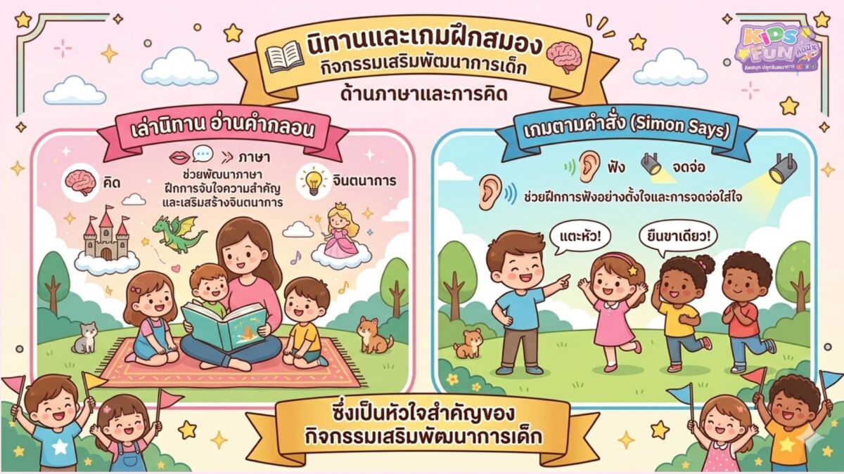 กิจกรรมเสริมพัฒนาการเด็ก นิทานและเกมฝึกสมอง