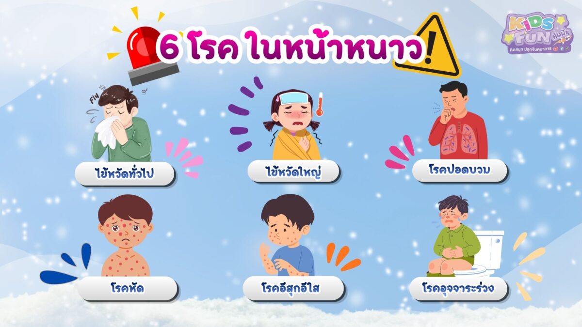 6 โรคหน้าหนาวในเด็ก ที่พบบ่อยที่สุด